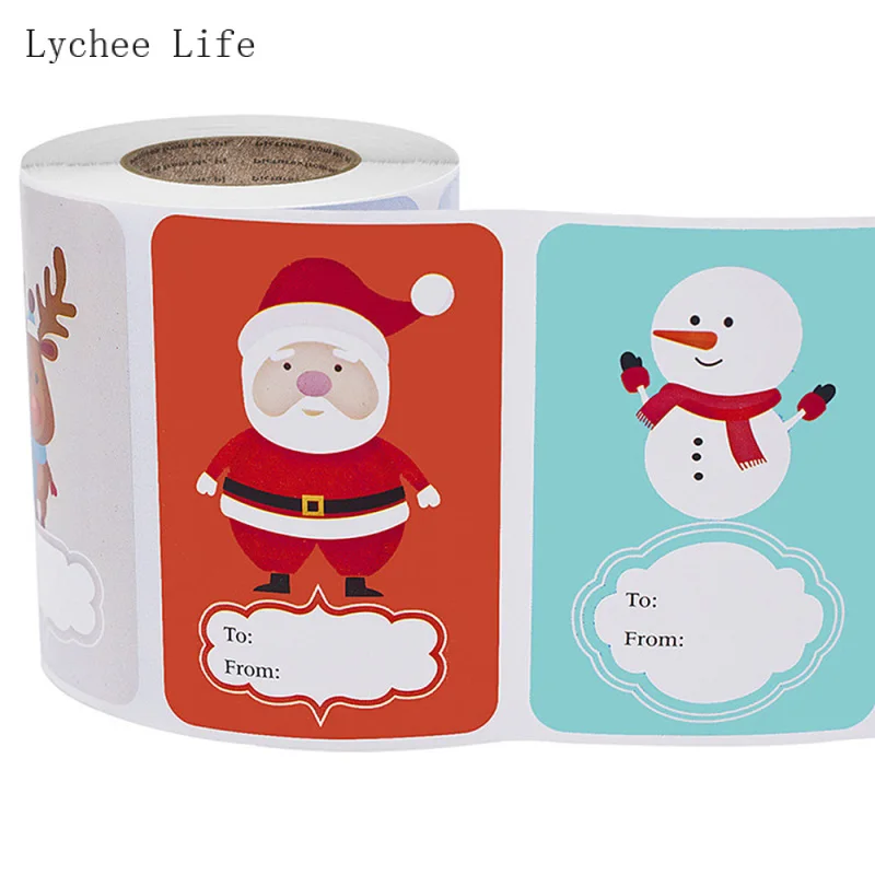 

Наклейка для запечатывания Lychee Life, Рождественская тематика, мультяшный узор, снеговик, ручная работа, скрапбукинг, подарочная упаковка