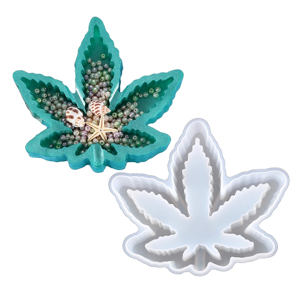 

Maple Leaf Ashtray Tray Dish Silicone Mold for DIY Crystal Epoxy Resin Tray Jewelry Storage Casting Mould Handmade Tools Home
