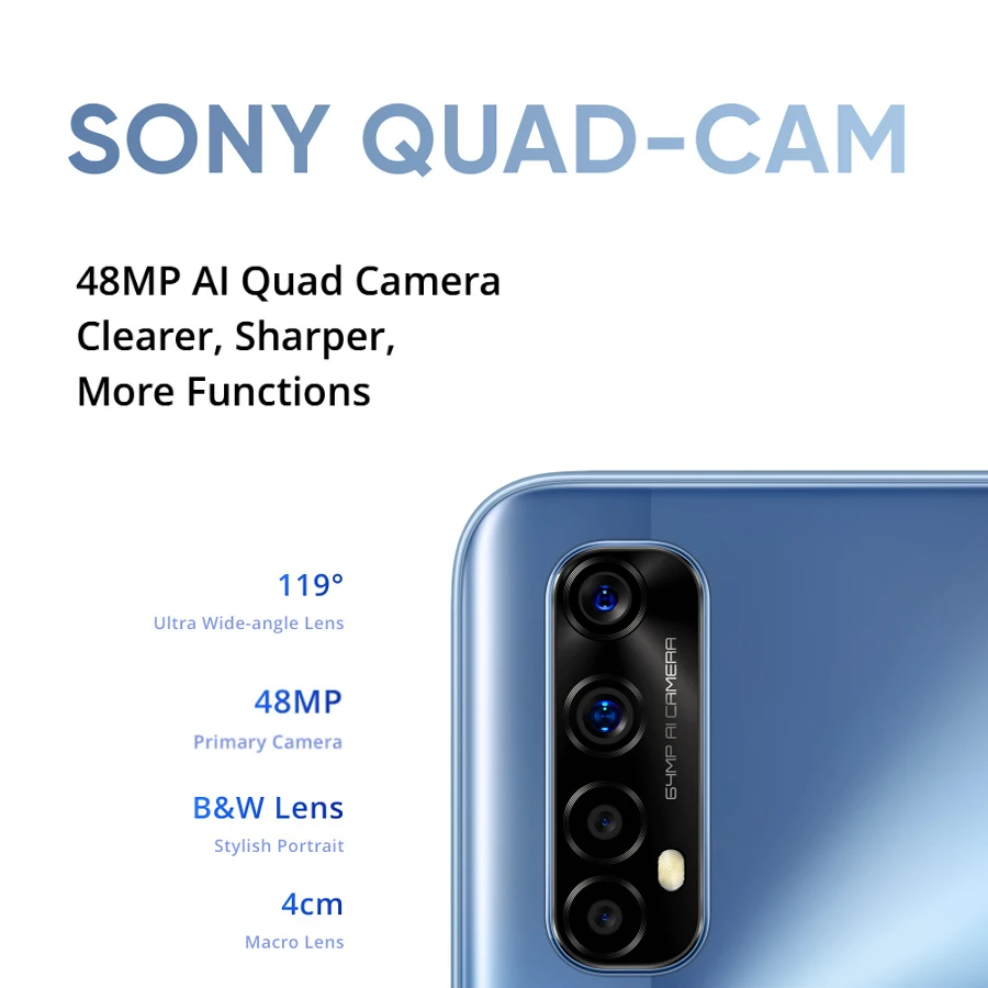 Realme 7 NFC 6 5 ''FHD + Глобальная Версия 8GB 128GB смартфон 30 Вт Дротика зарядка 5В/6A Helio G95