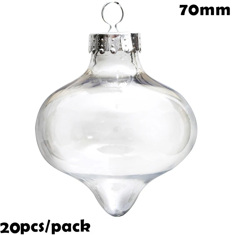 

Promotion - 20 Pieces x DIY Paintable/Shatterproof/Fillable Christmas Decoration Ball/Ornament 70mm Plastic Onion