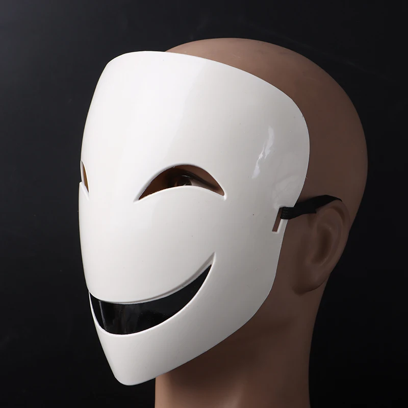 

Adults Japanese Anime Black Bullet Hiruko White Visible Adjustable Mask Helmet Cosplay Costume Props Halloween Gifts Collection