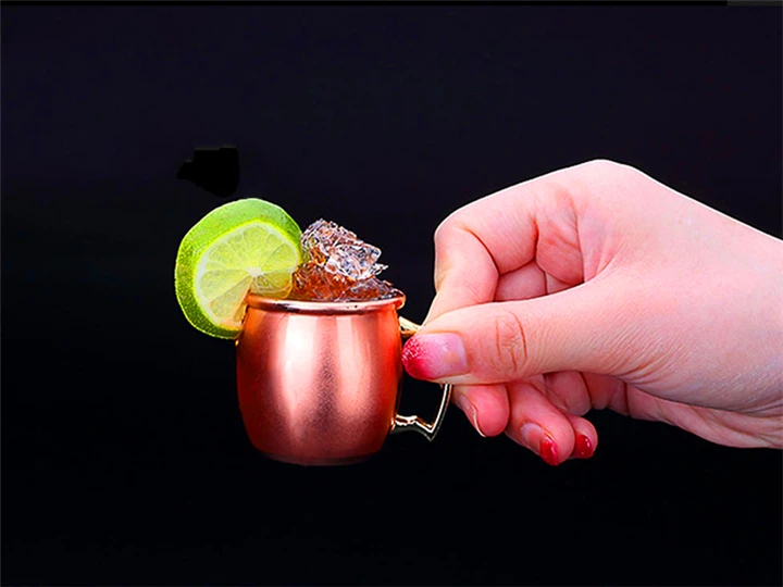 4 шт Мини 60 мл кружки для московского Мула Caneca де Кобре чашка чистого медные чашки Кобре эспрессо покрытием посуда рукоятки пива чашки для молока чая