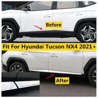 side door body decoration strip protection cover kit trim for hyundai tucson nx4 2021 2022 stainless steel accessories exterior