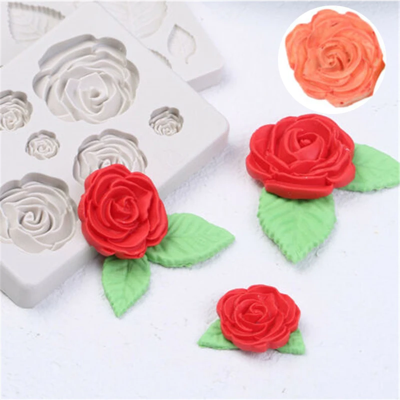 3d Rose Flower Silicone Fondant Chocolate Mould Cake Decor Sugarcraft Mold mold | Дом и сад