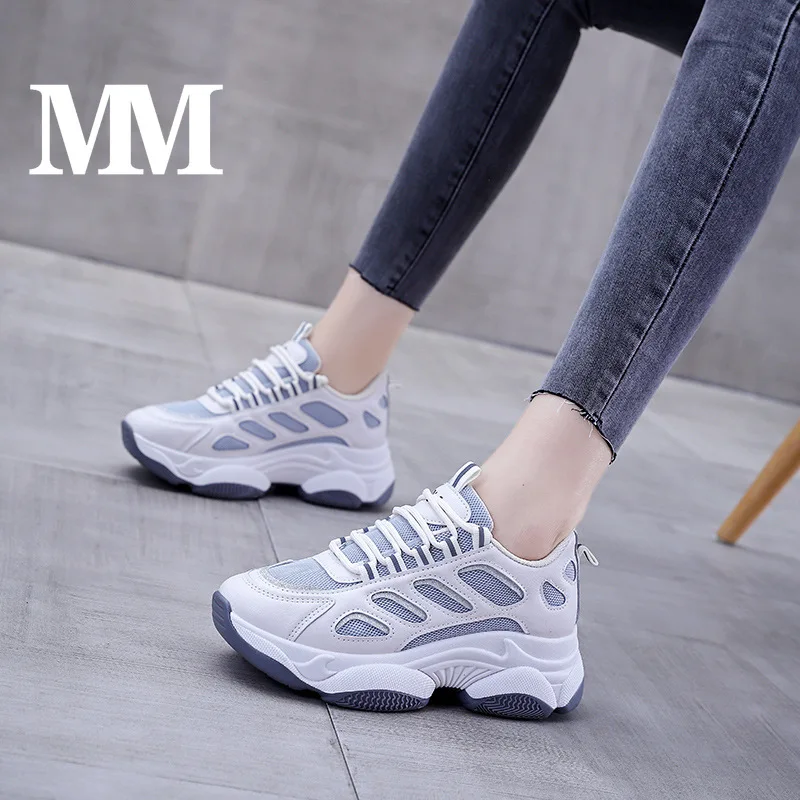 

Women's Sports Shoes Platform Breathable Casual Sneakers Running Shoes Mesh breathable comfortable white casual shoes
