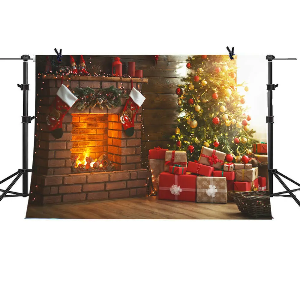 

Christmas Backdrop Photo Backdrop Snowflake Gray Brown Bokeh Backdrops Photography Props 7x5FT Vinyl Background