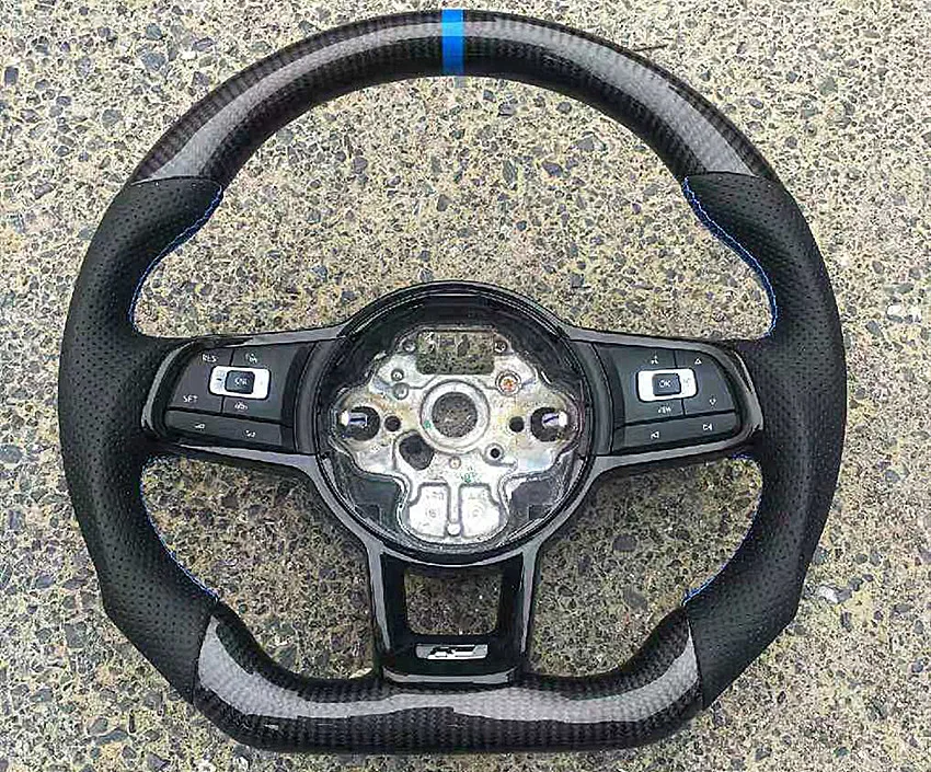 R logo Руль из углеродного волокна для VW Golf 7/GTI гольф R MK7 Passat Polo GTI Scirocco- Замена - Цвет: R logo