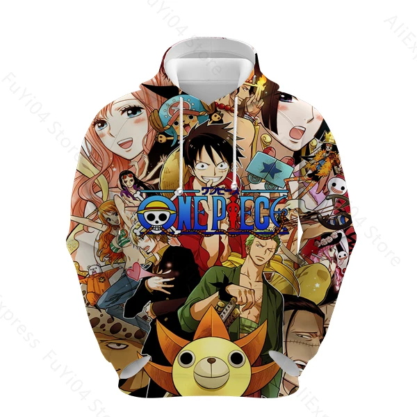 

One Piece 2020 New Fashion Hoodie 3D Anime Printed Tops Boys Hoodies Luffy and Roronoa Zoro 3d Print Men Top Popular Sweatshirt