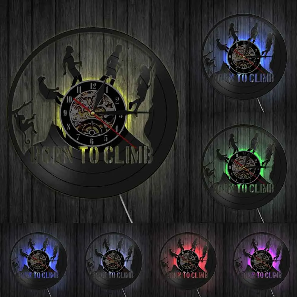 Виниловые 3D настенные часы Climb Evolution креативные спортивные Born To Современный