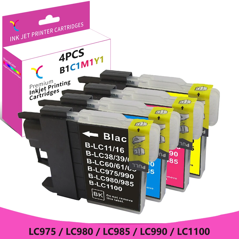 YC LC985 LC 985 LC985BK LC985C LC985M LC985Y для смартфонов с интерфейсом Brother DCP J140W 145C 165C 195C 197C 385C 390CN