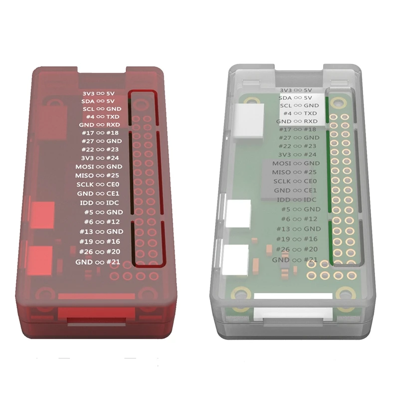 2 шт ABS защитный чехол для Raspberry Pi Zero/W/Wh прозрачный и красный|Корпусы