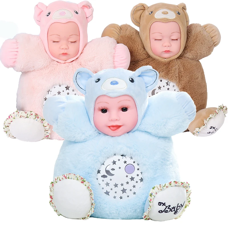 25 см Колыбельная плюшевая кукла силиконовая Сонная новорожденная детская