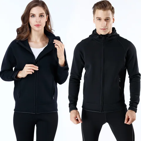 Diving  Men's 2mm Warm Neoprene Casual Leisure Long Sleeve Loose Sports Coat Hoodie Jacket With Zipper For Men And Women