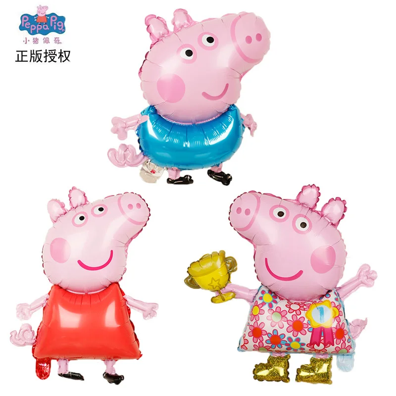 

1Pc Peppa Pig Balloon Baby Shower Happy Birthday Letter Cartoon Figures Inflatable Foil Globos Party Decoration Peppa Pig George