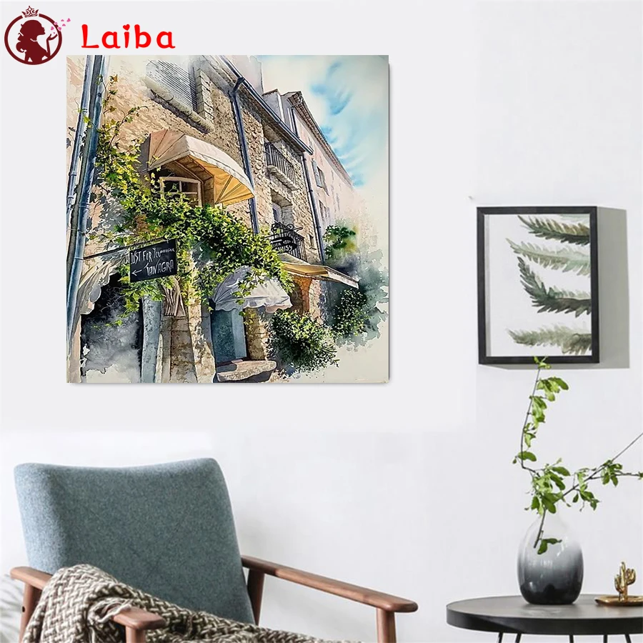 

Diamond Painting European architecture 5d Diamond Embroidery Full Display Diamond Mosaic Cross Stitch Rhinestone Decoration
