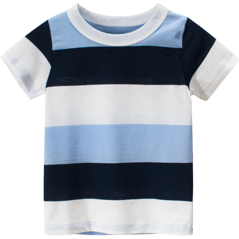 

Summer New Baby boy clothes Short sleeve T-Shirt Children Cotton Breathable stripe sport top kids fashion clothes