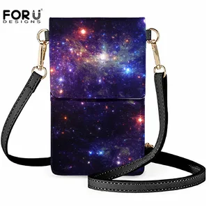 FORUDESIGNS  Touch Screen Phone Pouch Galaxy Star Design Lightweight Small Wallet Purses Mini Crossbody Bag Travel Shoulder Bag