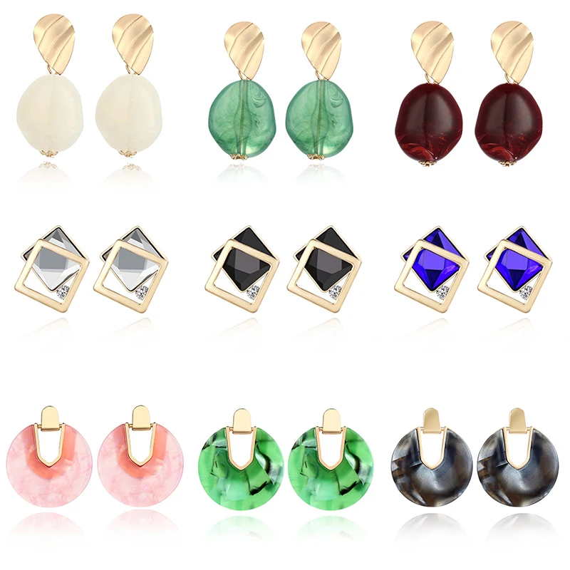 Женские серьги 2020 массивные геометрический кулон тренд модные ювелирные изделия