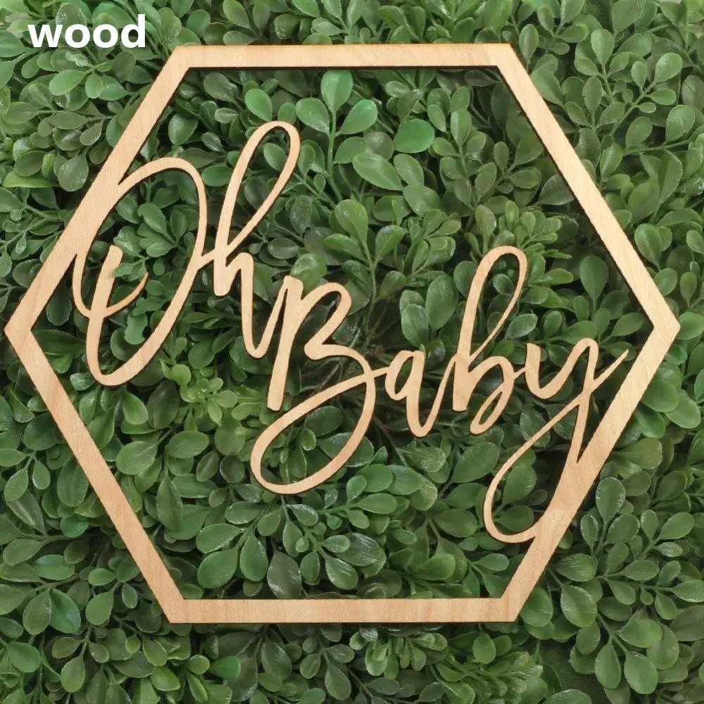 Деревянный детский Знак Oh Baby праздвечерние чный баннер украшения для