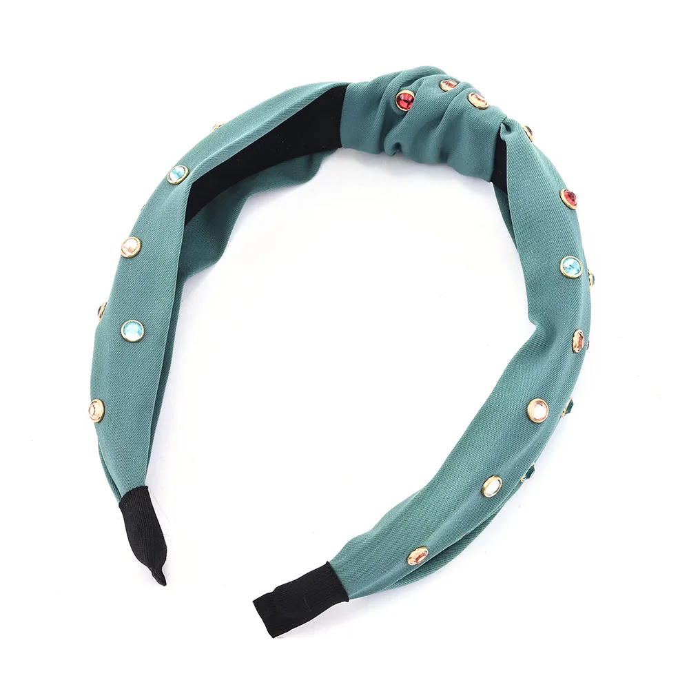 

New Hot-selling Fashion All-match Handmade Female Tie Headband Twisting Crystal Knot Hairband Headband Hair Accessories Prom