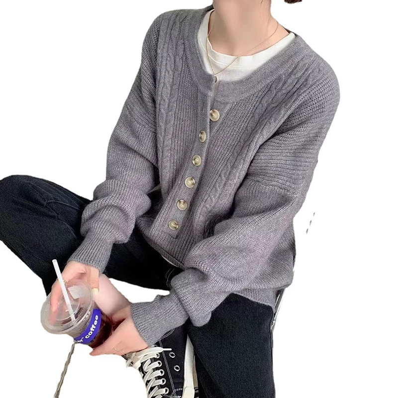 2021 зимние женские толстый свитер для женщин большой кардиган на пуговицах Уютная