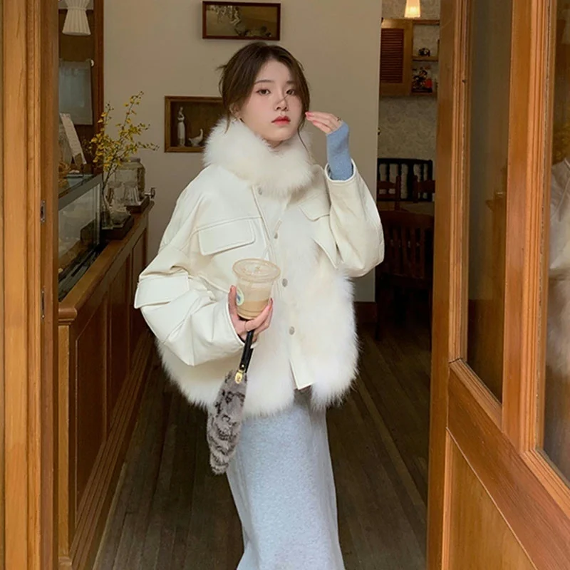 

Autumn/winter Internet Celebrity New Thick Quilted Short Fur Stitching Fur Socialite Women's Coat