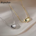 Ropuhov 2021 новые модные украшения для женщин, Подарочные ожерелья из нержавеющей стали с золотым молдавитом, начальные ожерелья, готические оптовые продажи