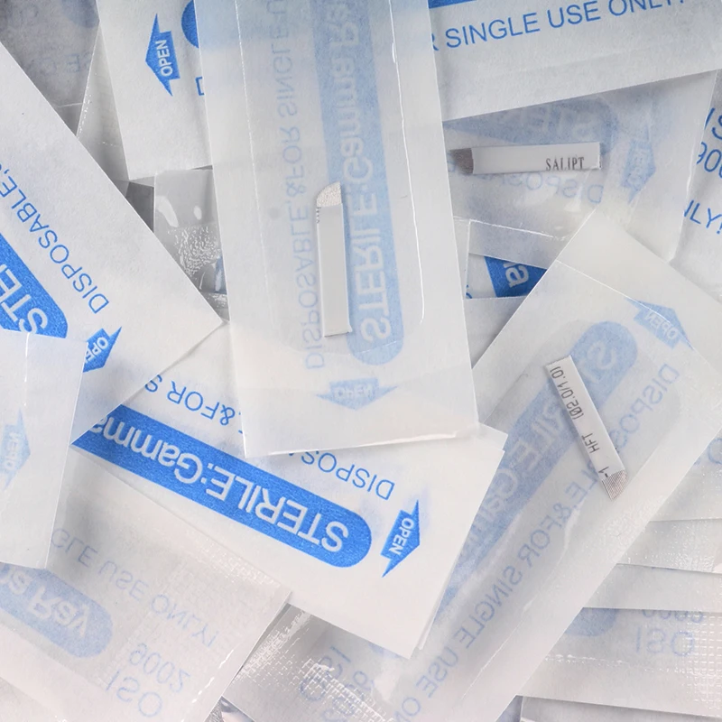 

50PcsMicroblading Needle Blade 0.2/0.25mm 9 11 12 14 16 18 Pins U-Shaped Permanent Makeup Eyebrow Flex Tattoo accessories