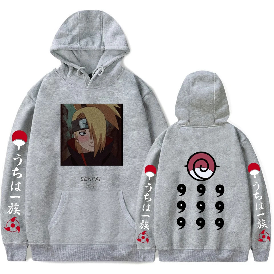 

Women Hooded Tops Sudaderas Moletom Anime Naruto Uchiha Clan Sasuke SENPAI Hoodies Harajuku Sweatshirt Pullovers Woman Hoodie