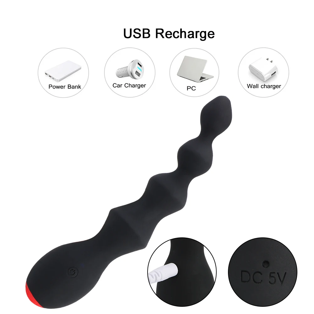 10 Speeds Sex Toy for Women Men Anal Beads Vibrator Clitoris Stimulator Vibrating Butt Plug Prostate Massager | Красота и здоровье