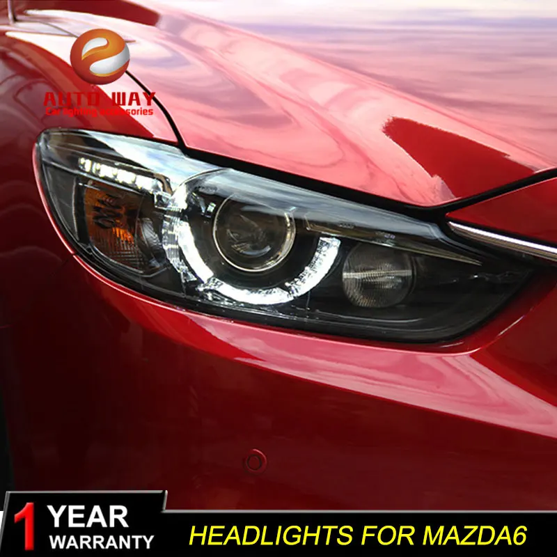 Автомобильный Стайлинг чехол для Mazda 6 фары 2014 2016 Mazda6 на Atenza M6 DRL Bi Xenon объектива