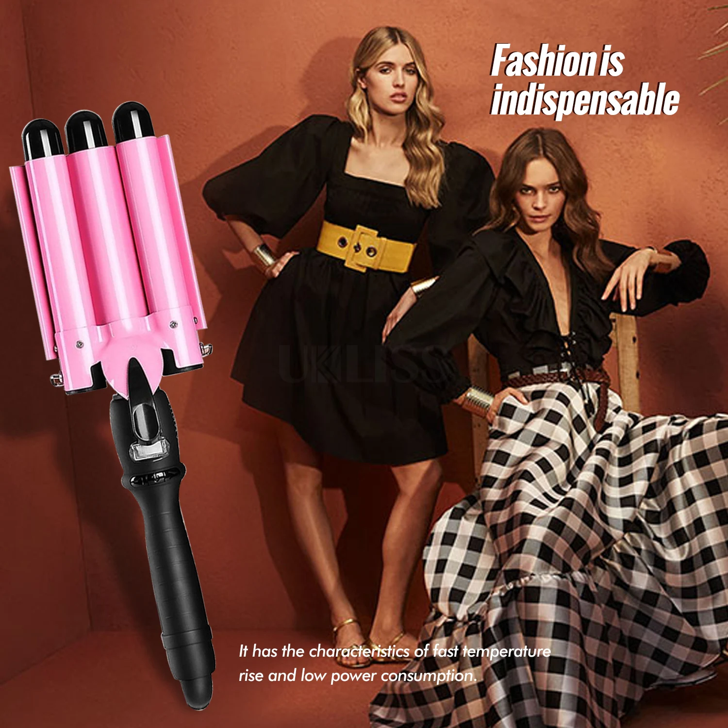 

3 Barrel Hair Curler Triple Curling Iron Ceramic Hair Curler Rollers Styling Tools Wand Fast Styling 3 Barrel Hair Waver