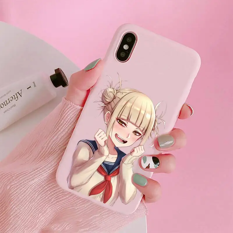 

Himiko Toga Phone Case Candy Color Pink for iPhone 11 pro XS MAX 8 7 6 6S Plus X 5S SE 2020 XR