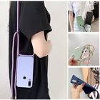 Силиконовый чехол с ремешком для Huawei P20, P30, P40 lite, E, Honor 9, 10, 10i Lite, 20, 30 Pro, 9A, 8A, 9C