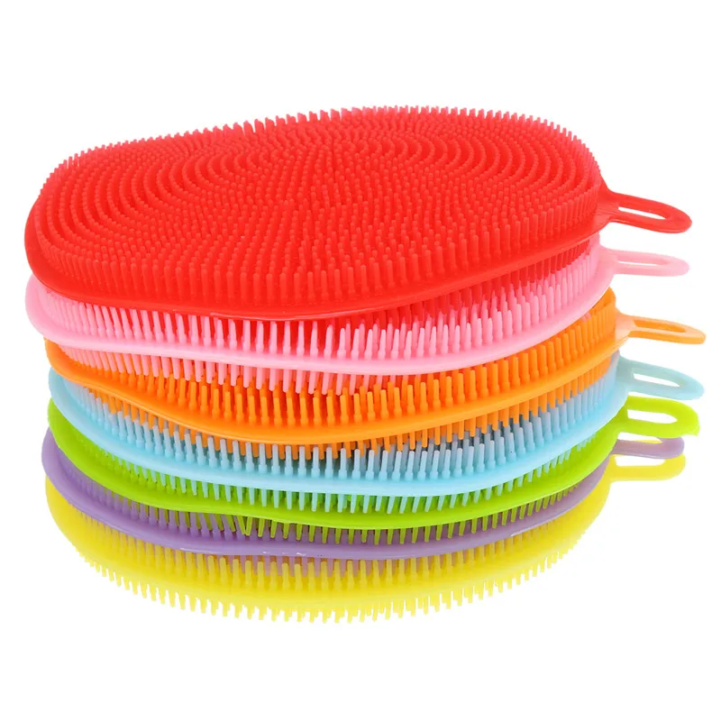 

Multifunction Silicone Dish Bowl Cleaning Brush Silicone Scouring Pad Silicone Dish Sponge Kitchen Pot Cleaner Washing Tool