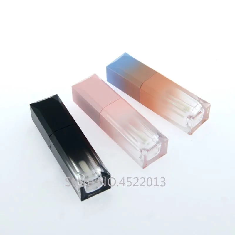 5 мл 6 градиентный розовый и синий блеск для губ пустой черный флакон губной