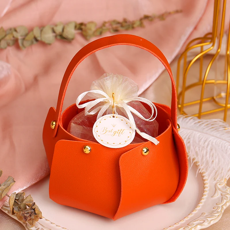 

Свадебный галстук, кожаная Ручная свадебная коробка для конфет, популярные конфеты, Креативные Свадебные принадлежности, ручной подарочны...