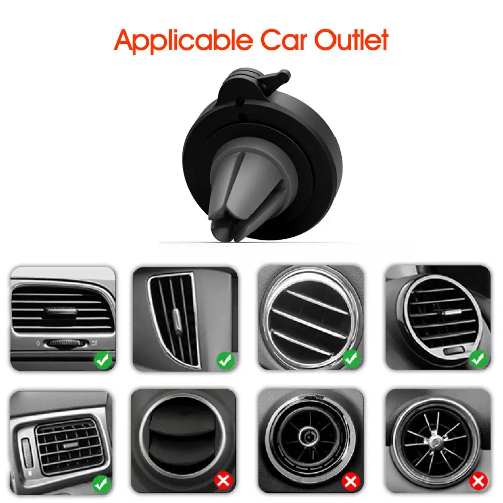 for iphone car air outlet mobile phone installation kit for phone in car air vent clip mount mobile phone holder gps stand free global shipping