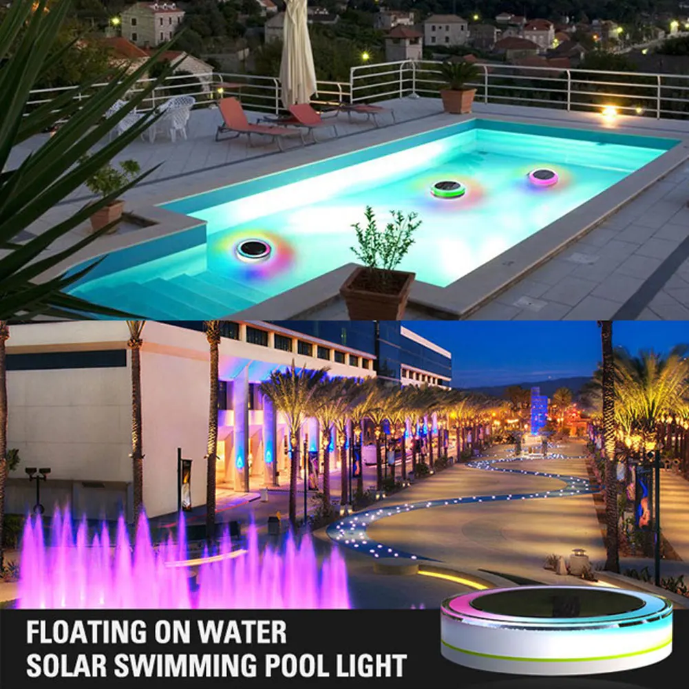 

RGB LED Underwater Light Solar Powered Pond Light Outdoor Swimming Pool Floating Party Decorative Light with Remote Control