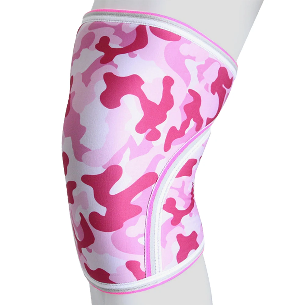 pink camo ROEGADYN Высокое качество Мягкий 7 мм неопрен CF колено соединение муфтой поддержка тепловой компрессионная защита обертывание артрит, унисекс - Цвет: pink camo