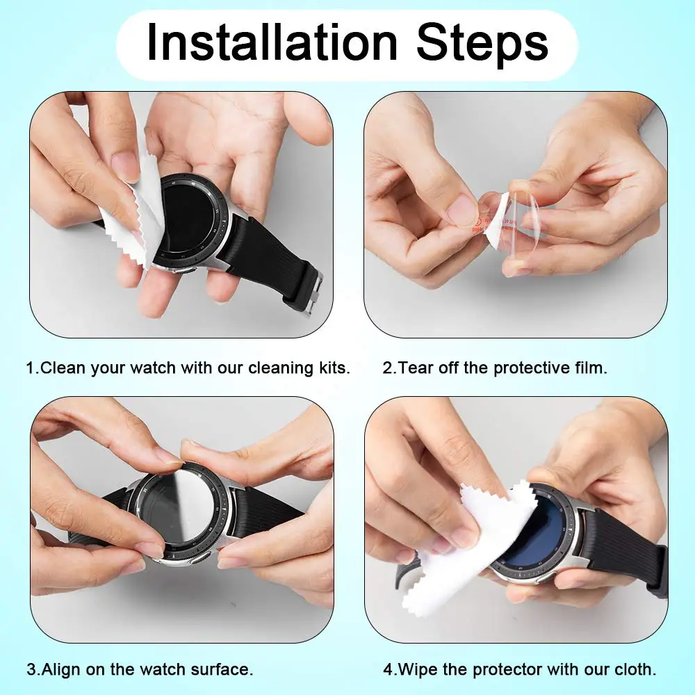 

Tempered glass For Samsung galaxy watch 3 45mm 41mm Scratch resistant film screen protector for samsung galaxy 3 45mm accessory