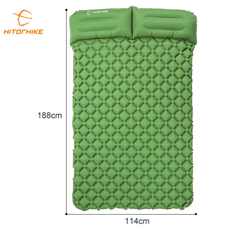 

Double Self Inflating Camping Mattress Portable Inflatable Mattress Moisture-proof Camping Mat Sleeping Pad Folding Bed