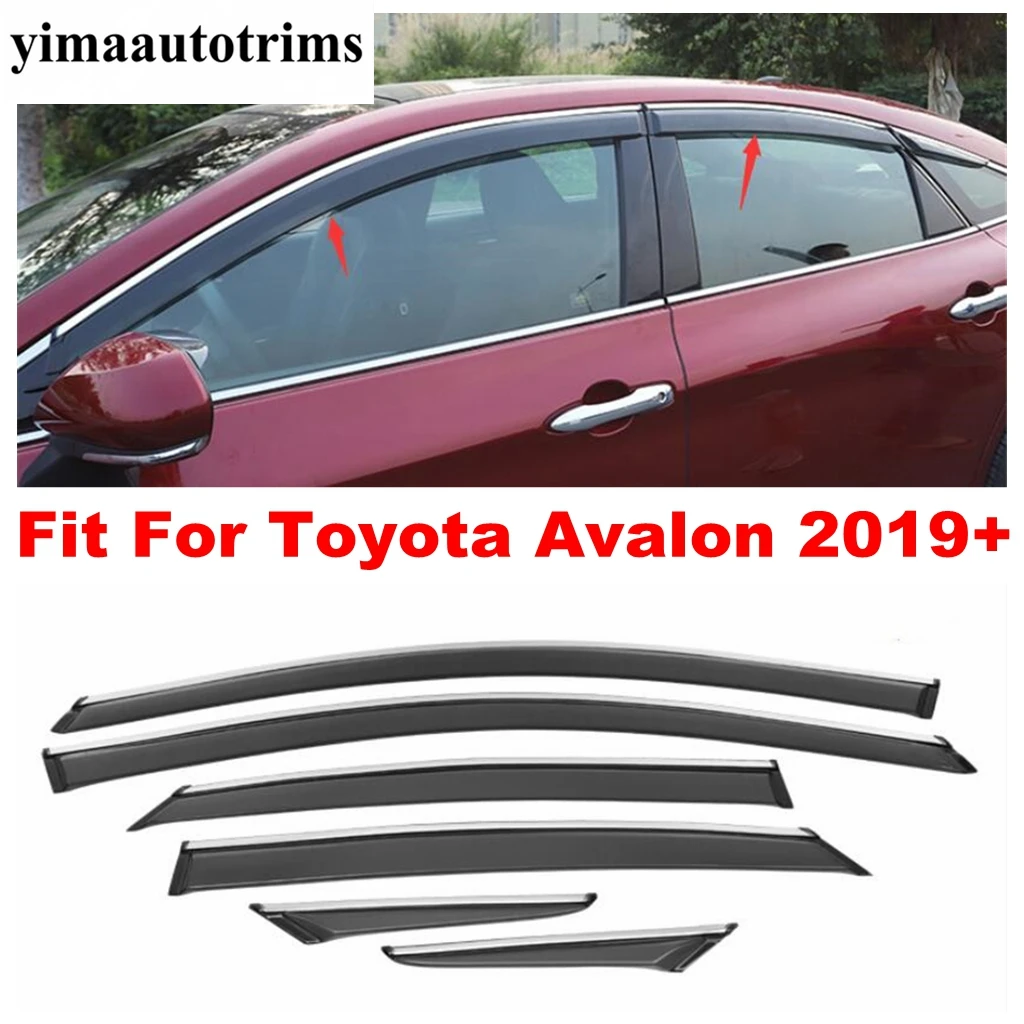 

Окна Козырьки навесы с защитой от ветра и дождя щит козырек дефлектор Защитная крышка комплект подходит для Toyota Avalon 2019 2020 2021