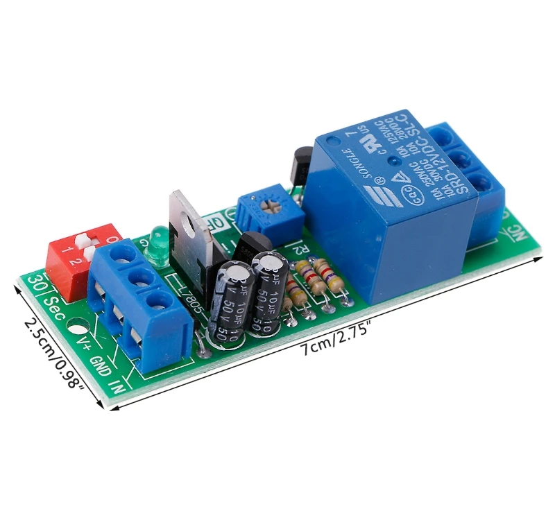 12В Регулируемый триггер сигнала реле таймера высокого уровня время задержки