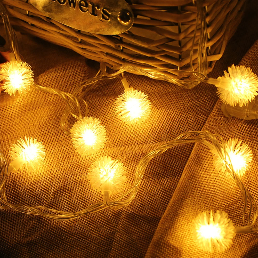 

10/6/3/2m Christmas LED Snowball Light String Fairy Garland Lamp for Wedding Xmas New Year Home Party Indoor Outdoor Decoration