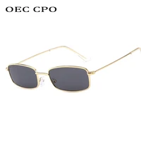 oec cpo fashion metal square sunglasses men brand design vintage black red yellow sunglasses women luxury oculos uv400 o60