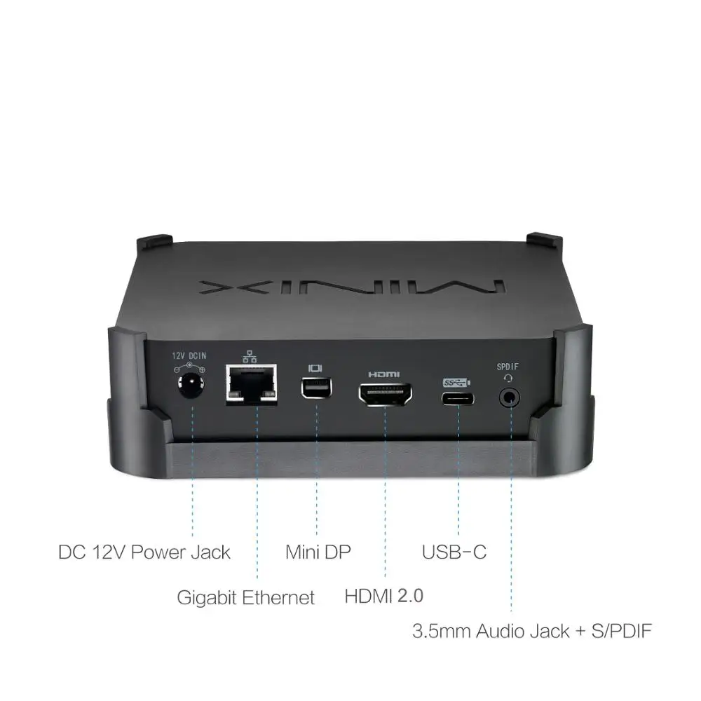 MINIX NEO N42C-4 ТВ коробка официальный Windows 10 Pro 64-bit Мини ПК 4G/32G Gigabit WI-FI USB3.0 Pentium N4205 Смарт ТВ коробка