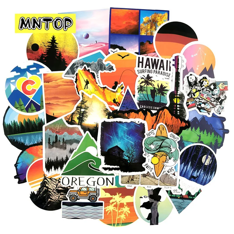 10/30/50pcs/lot Outdoor Travel Waterproof Graffiti Stickers For Refrigerator Motorcycle Skateboards Laptop Luggage Toy Guitar