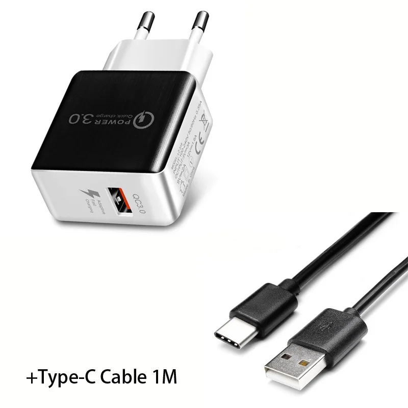 Быстрая зарядка 3,0 Быстрая зарядка USB Зарядное устройство для Xiaomi Redmi K20 Примечание iPhone 7 6 Plus 5 iPad Pro 4 4X 4A 5A 6A 7A фотоаппаратов моментальной печати 7s 5 плюс Go S2 Y2 QC 3,0 телефон Зарядное устройство - Тип штекера: Charger Cable Black