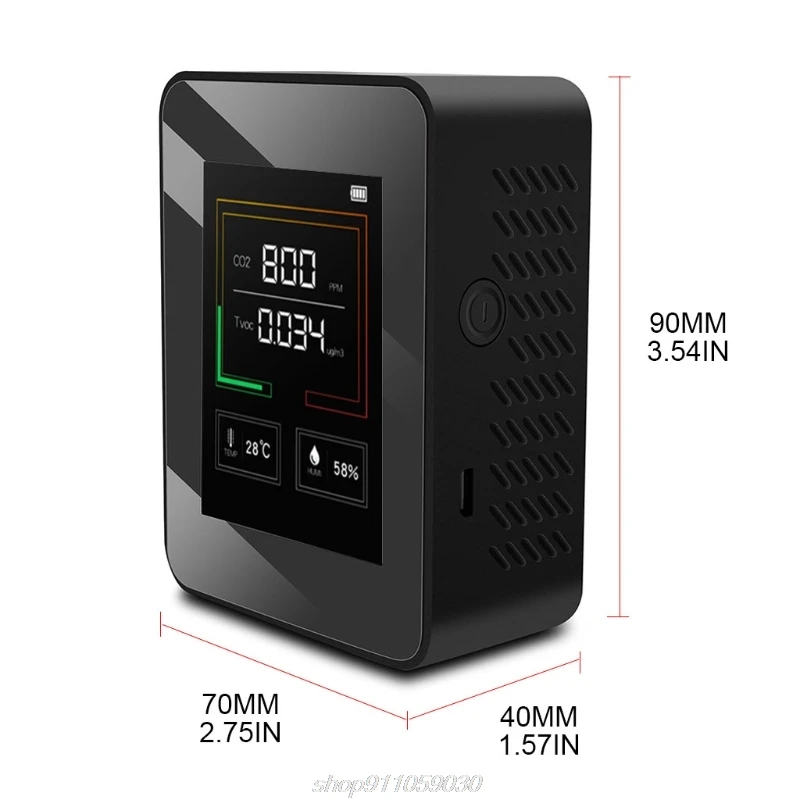 

Portable co2 ppm meters carbon dioxide detector co2 TVOC HCHO AQI monitor multi gas analyzer D21 20 Dropshipping